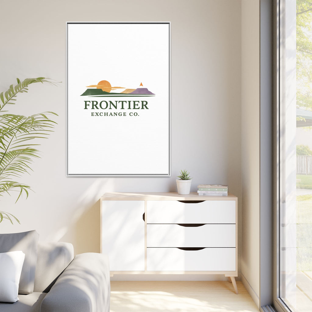 Framed Matte Canvas Print — Frontier Exchange Co. Logo