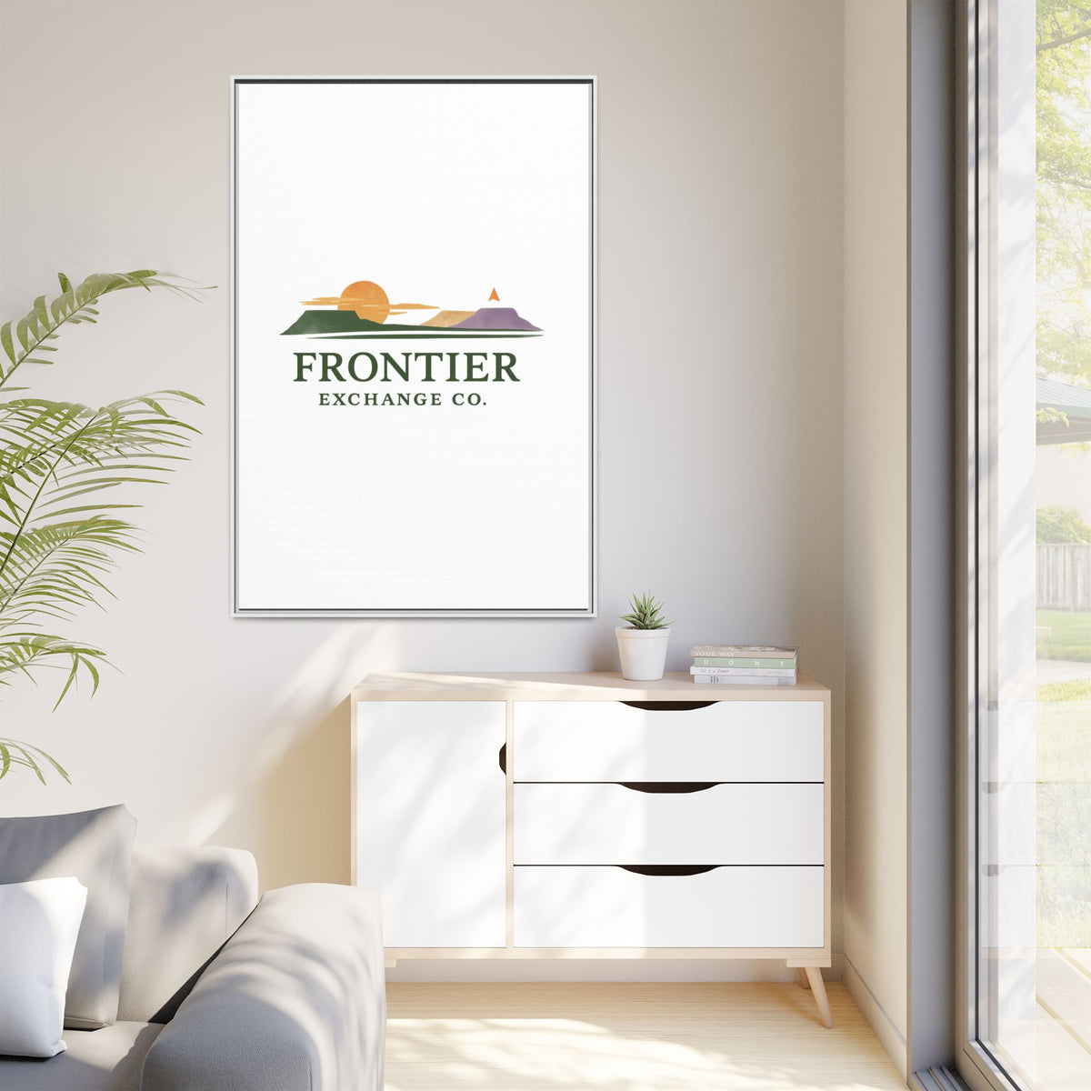 Framed Matte Canvas Print — Frontier Exchange Co. Logo