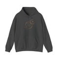 Celestial Moon Phases Hoodie – Gold Crescent & Stars Spiritual Sweatshirt