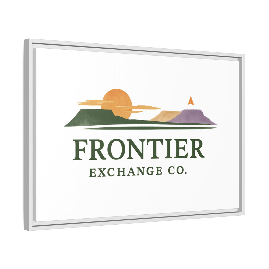 Framed Matte Canvas Print — Frontier Exchange Co. Logo