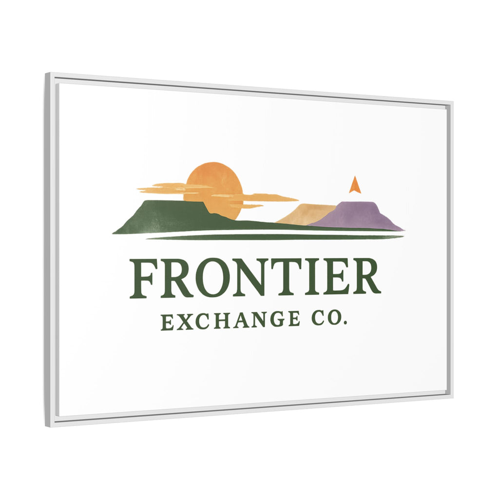 Framed Matte Canvas Print — Frontier Exchange Co. Logo