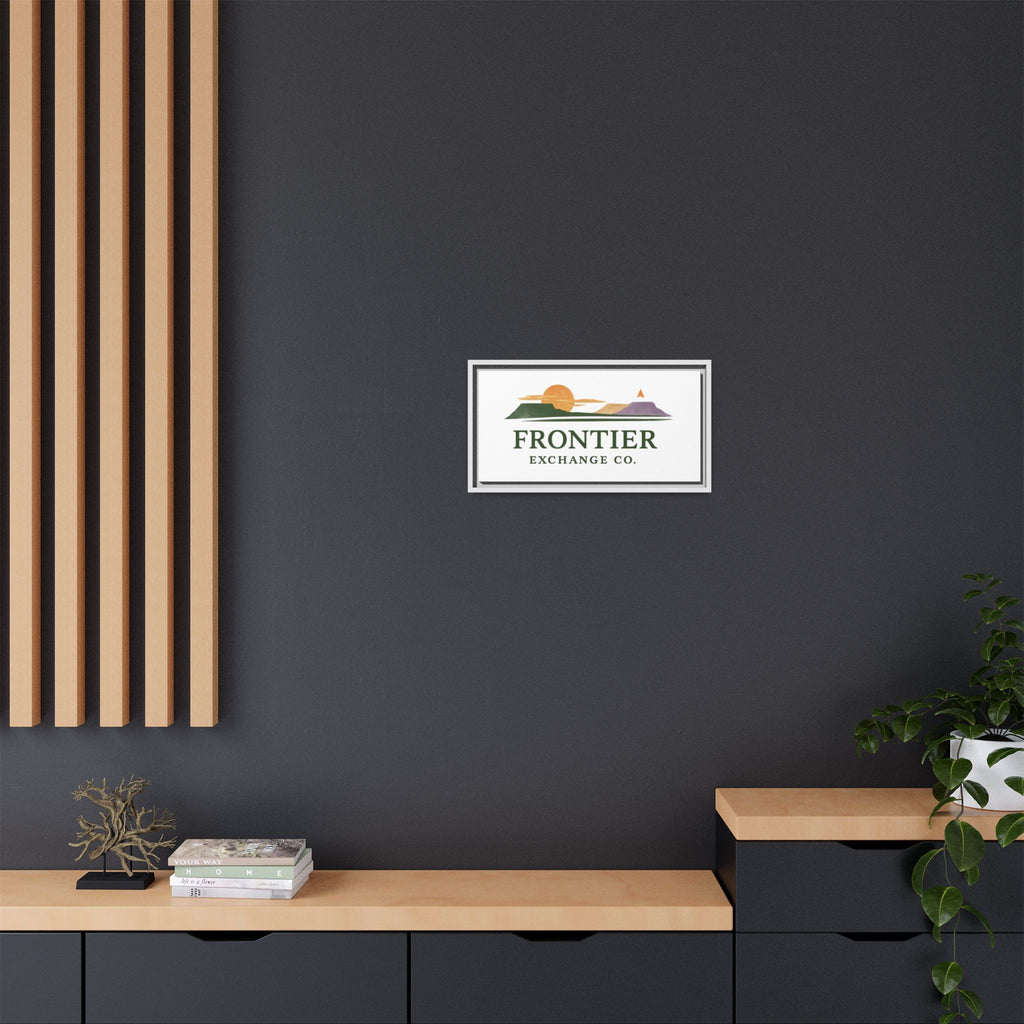 Framed Matte Canvas Print — Frontier Exchange Co. Logo