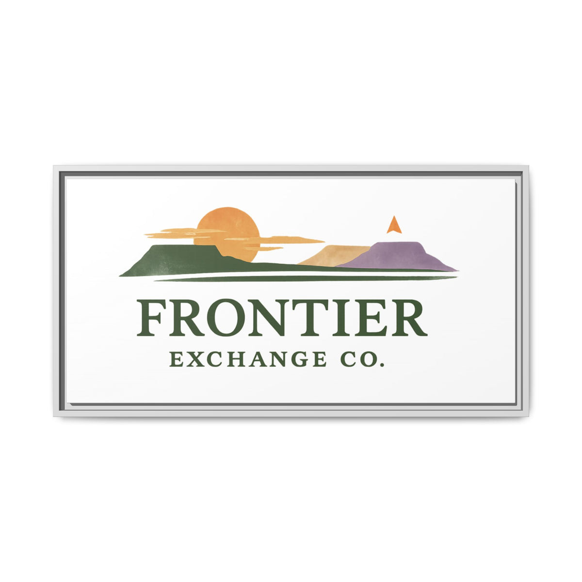 Framed Matte Canvas Print — Frontier Exchange Co. Logo