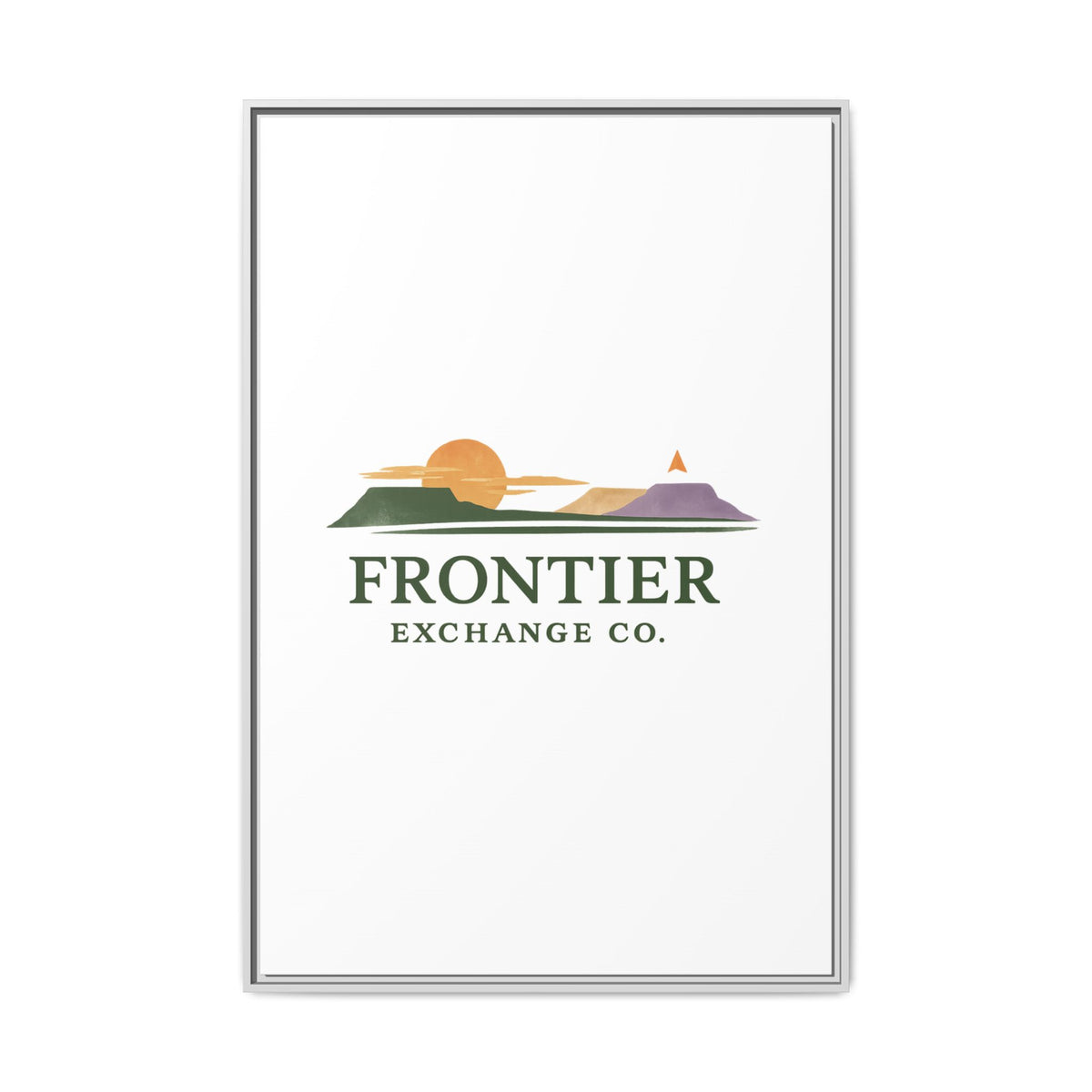 Framed Matte Canvas Print — Frontier Exchange Co. Logo
