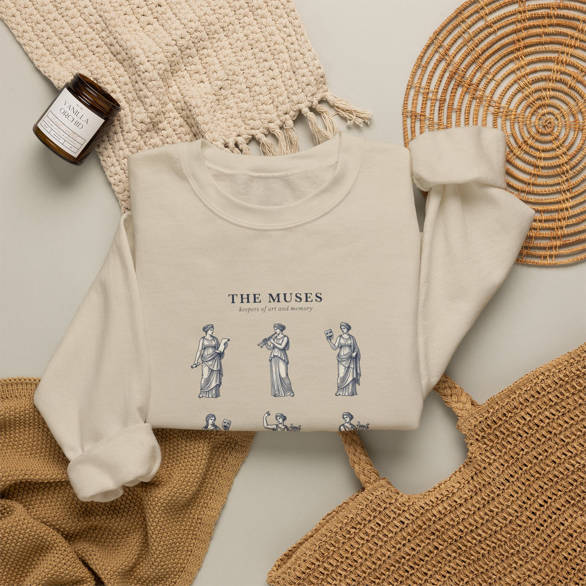 The Muses crewneck sweatshirt | Greek mythology, mythcore, classical art