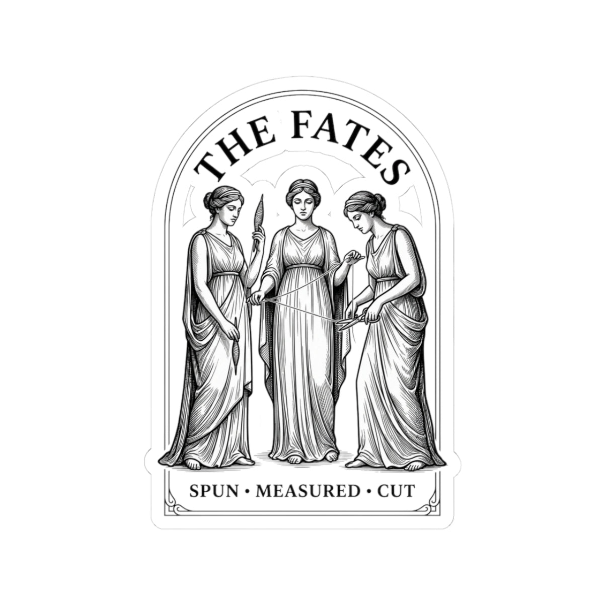 The Fates Kiss-Cut Sticker | Greek Mythology, Mythcore