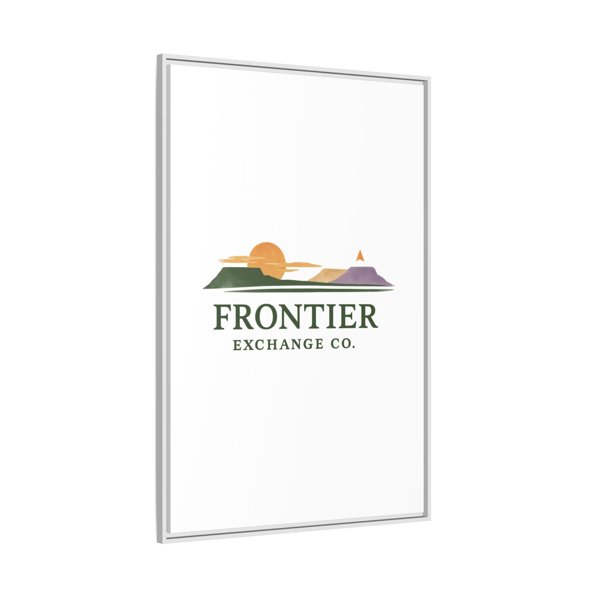 Framed Matte Canvas Print — Frontier Exchange Co. Logo