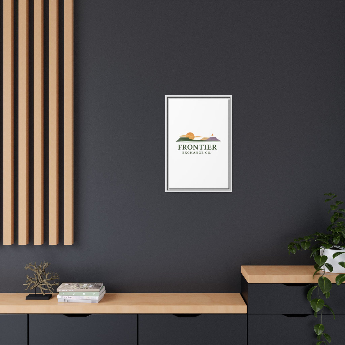 Framed Matte Canvas Print — Frontier Exchange Co. Logo