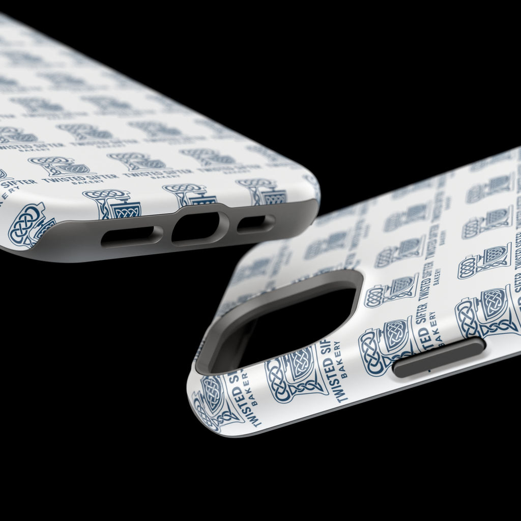 Magnetic Impact-Resistant Phone Case — Repeating Twisted Sifter Logo Pattern