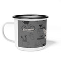 Evermore Coffee Enamel Camp Cup — Vintage Coffee Icons, 'Stay Grounded' Camper Mug
