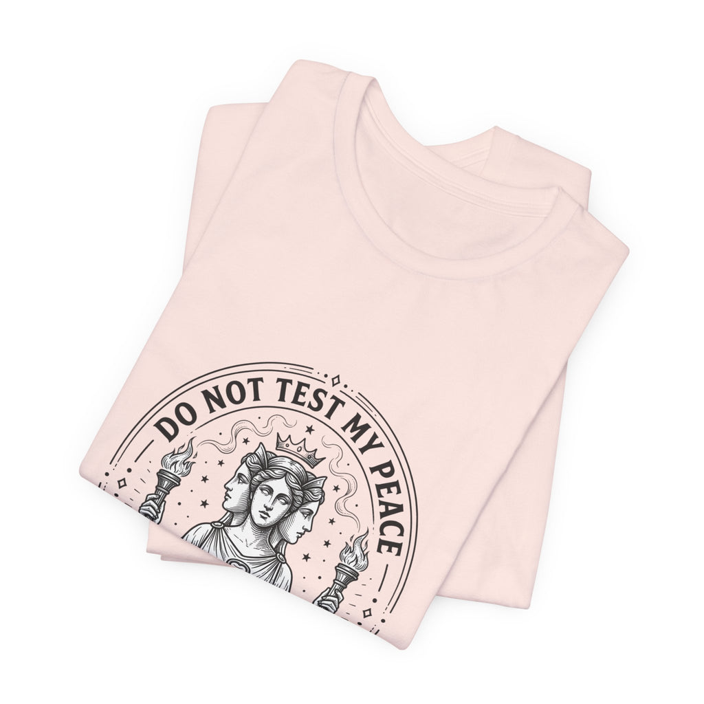 Do Not Test My Peace Guardian Illustration Tee | Greek Mythology, Mythcore