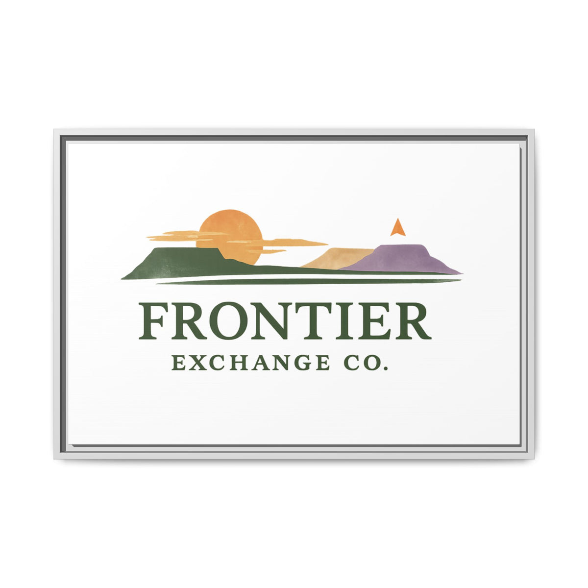 Framed Matte Canvas Print — Frontier Exchange Co. Logo