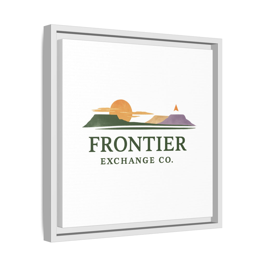 Framed Matte Canvas Print — Frontier Exchange Co. Logo
