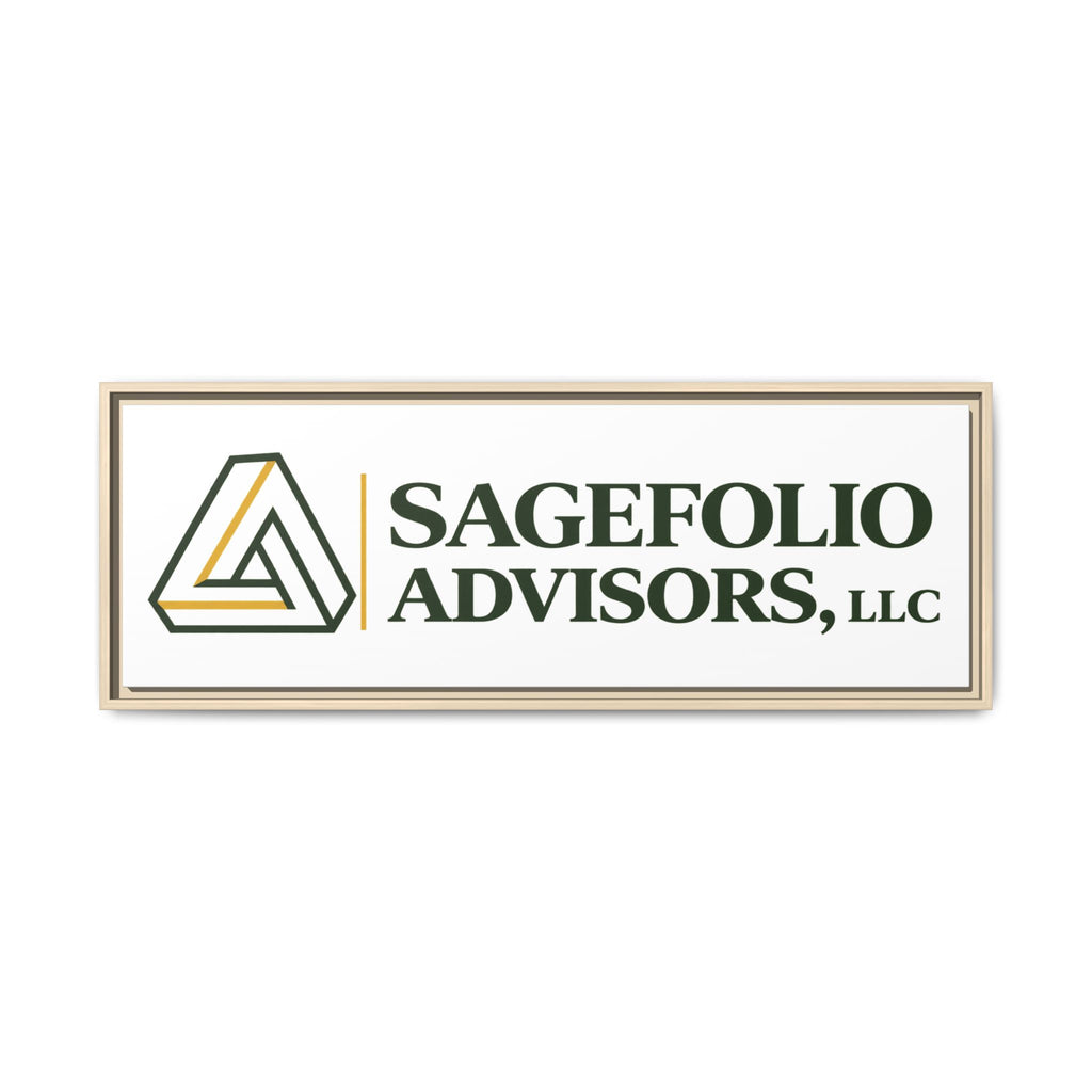 Framed Matte Canvas Wall Art — Sagefolio Advisors Logo