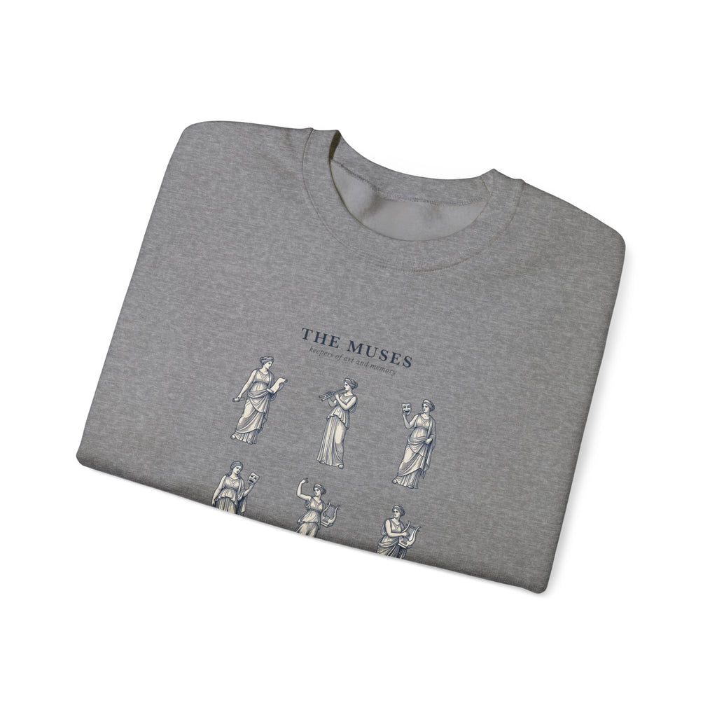 The Muses crewneck sweatshirt | Greek mythology, mythcore, classical art