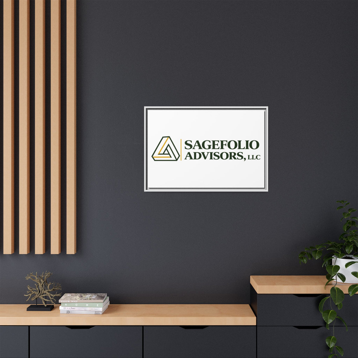 Framed Matte Canvas Wall Art — Sagefolio Advisors Logo