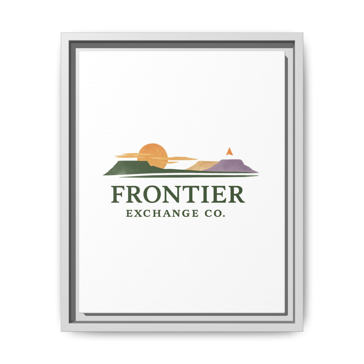Framed Matte Canvas Print — Frontier Exchange Co. Logo
