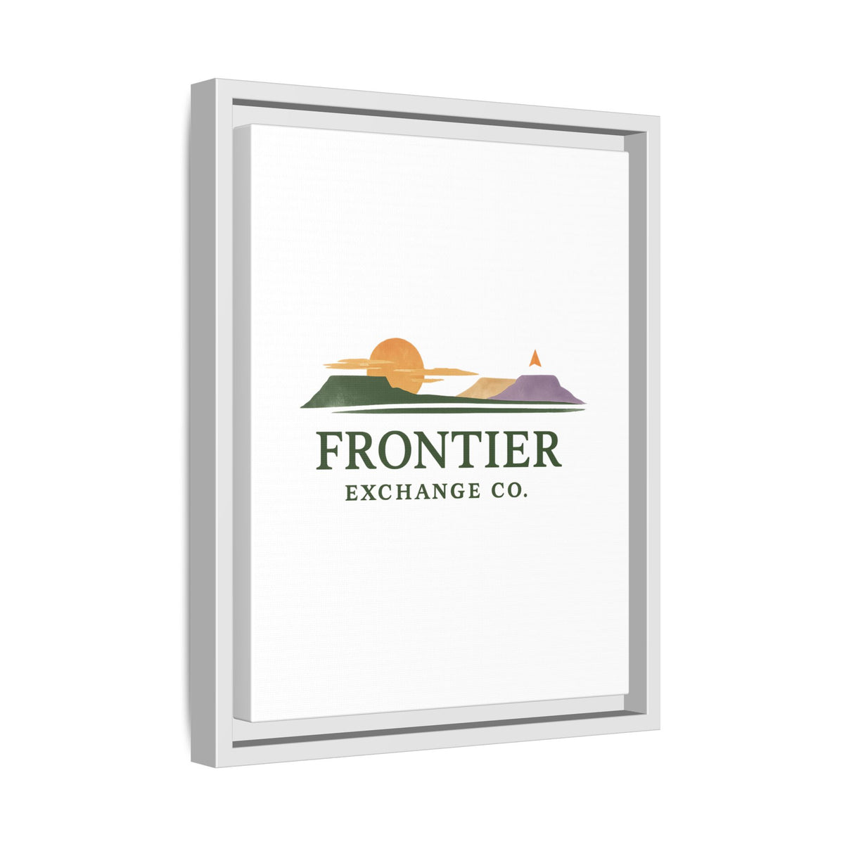 Framed Matte Canvas Print — Frontier Exchange Co. Logo