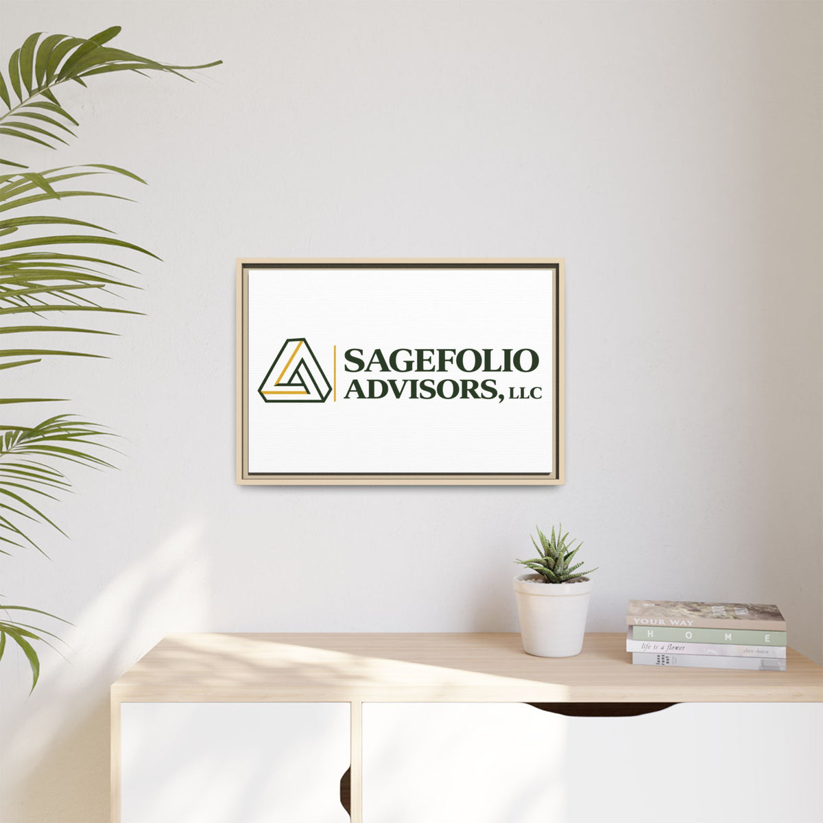 Framed Matte Canvas Wall Art — Sagefolio Advisors Logo