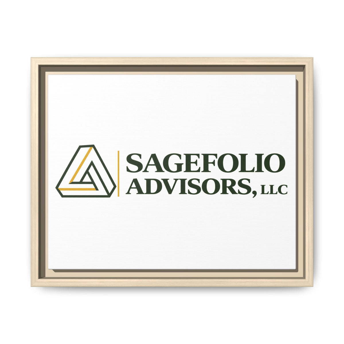 Framed Matte Canvas Wall Art — Sagefolio Advisors Logo