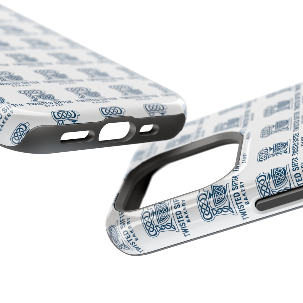 Magnetic Impact-Resistant Phone Case — Repeating Twisted Sifter Logo Pattern