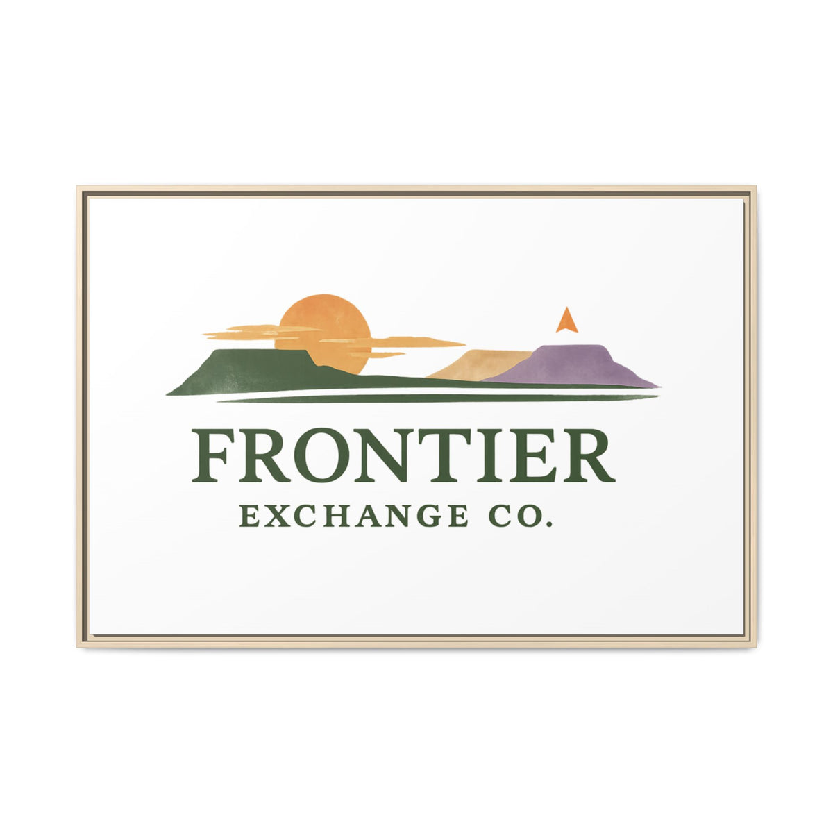 Framed Matte Canvas Print — Frontier Exchange Co. Logo