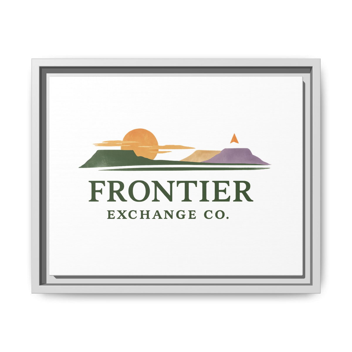 Framed Matte Canvas Print — Frontier Exchange Co. Logo