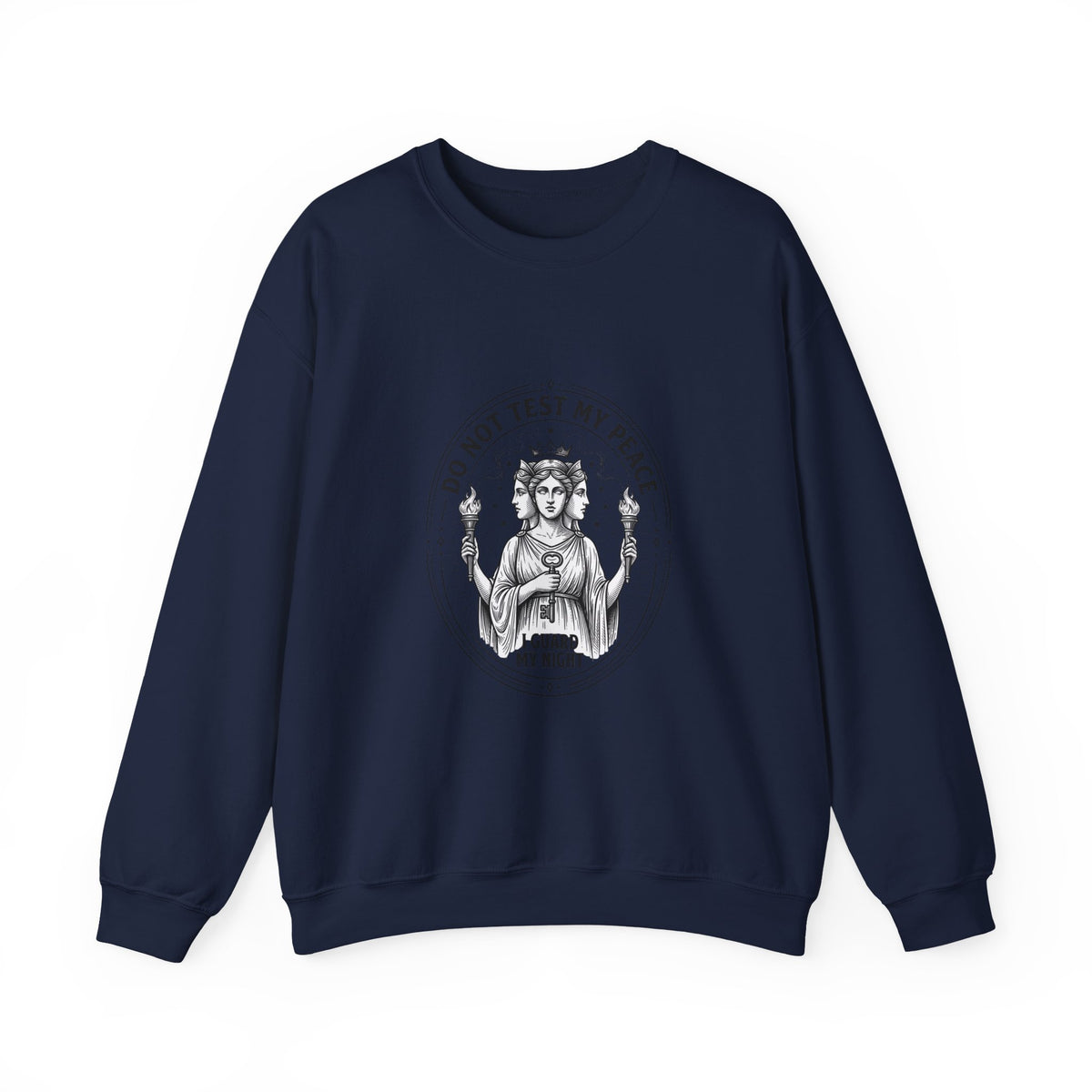 Do Not Test My Peace Athena Illustration Sweatshirt | Mythcore, Classical Art