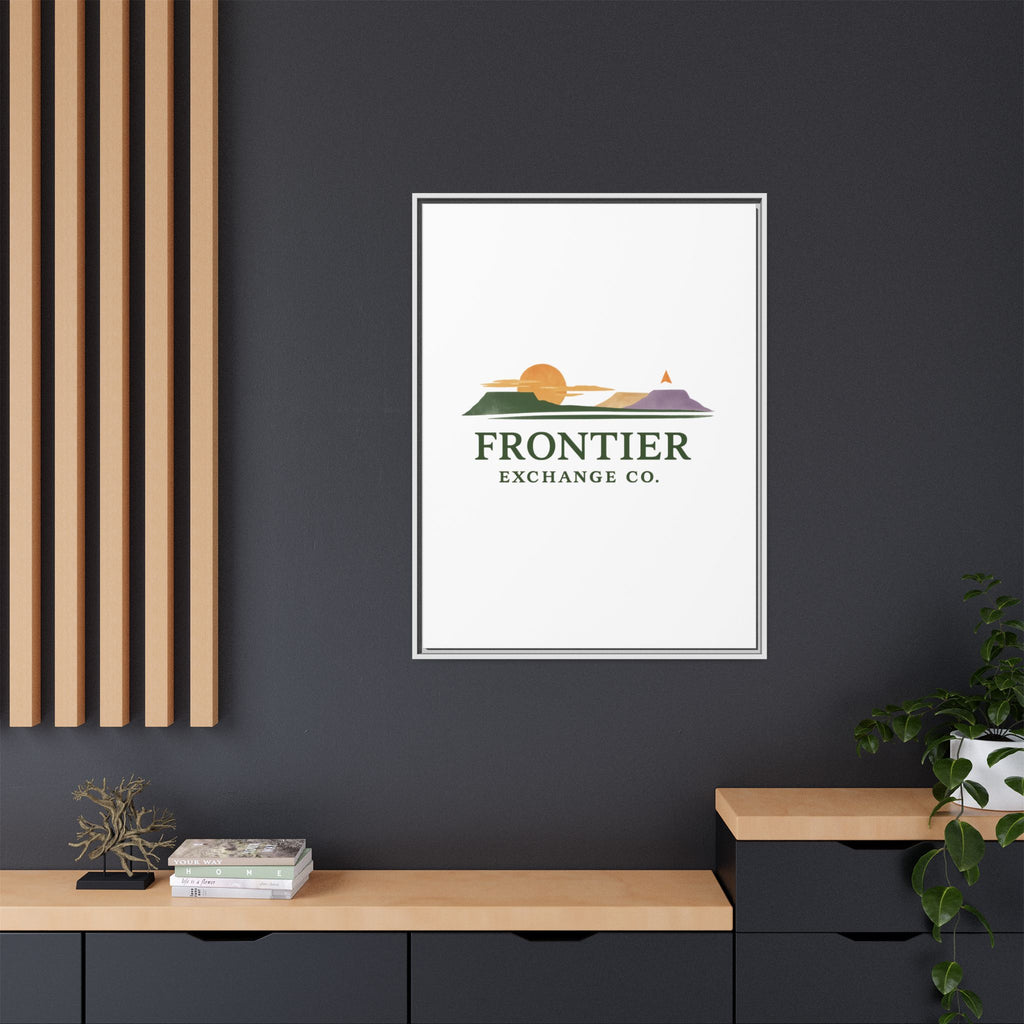Framed Matte Canvas Print — Frontier Exchange Co. Logo