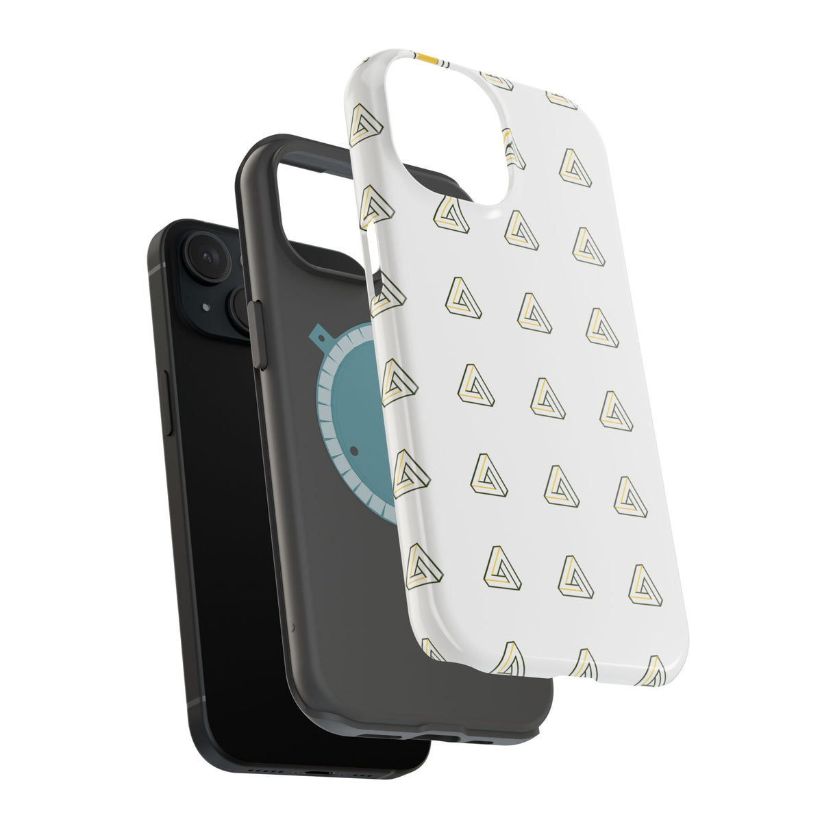 Magnetic Impact-Resistant Phone Case — Minimal Triangle Pattern