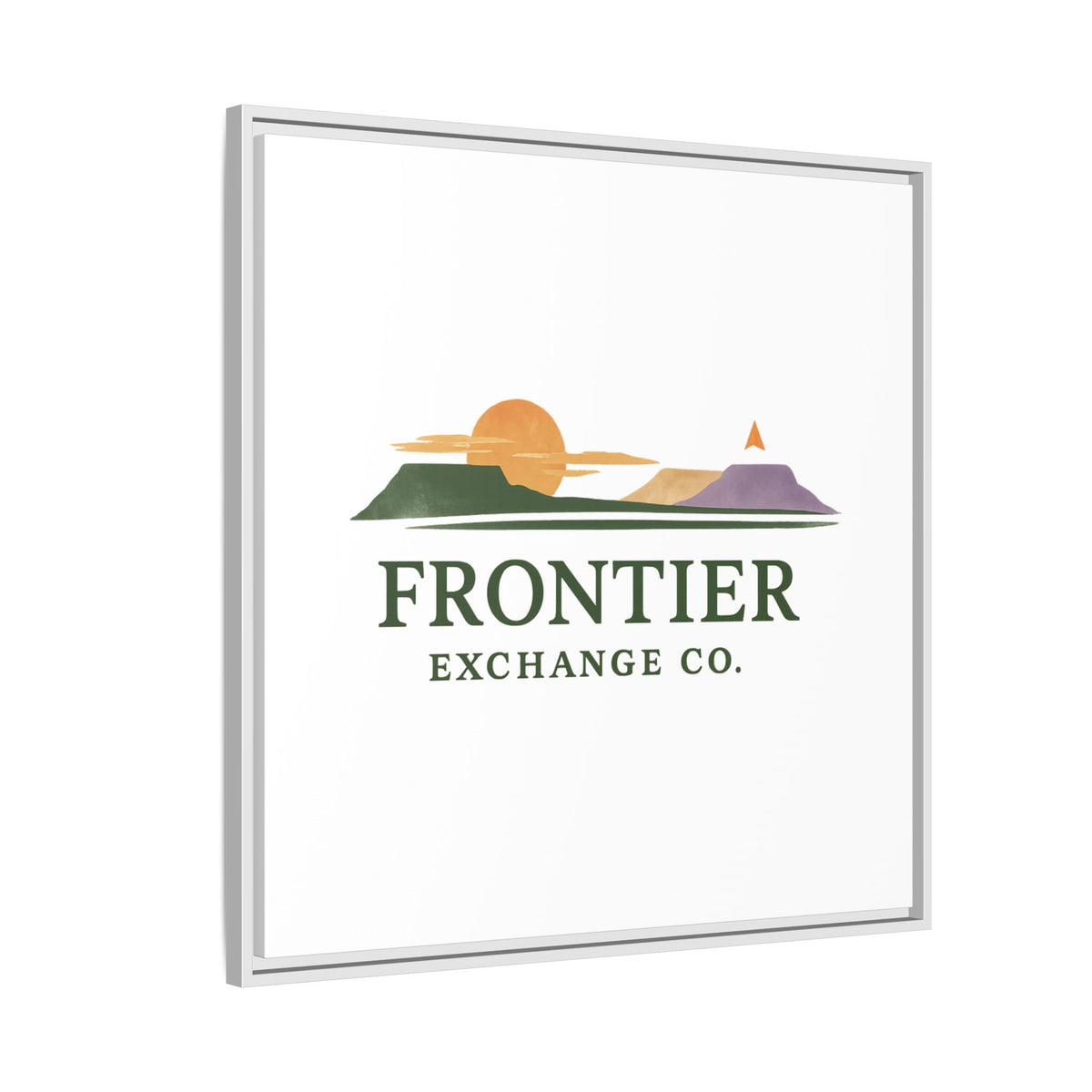 Framed Matte Canvas Print — Frontier Exchange Co. Logo