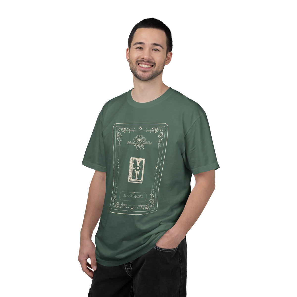 Tarot Bunny Illustration T-Shirt — 'Hold My Hand' Minimal Graphic Tee