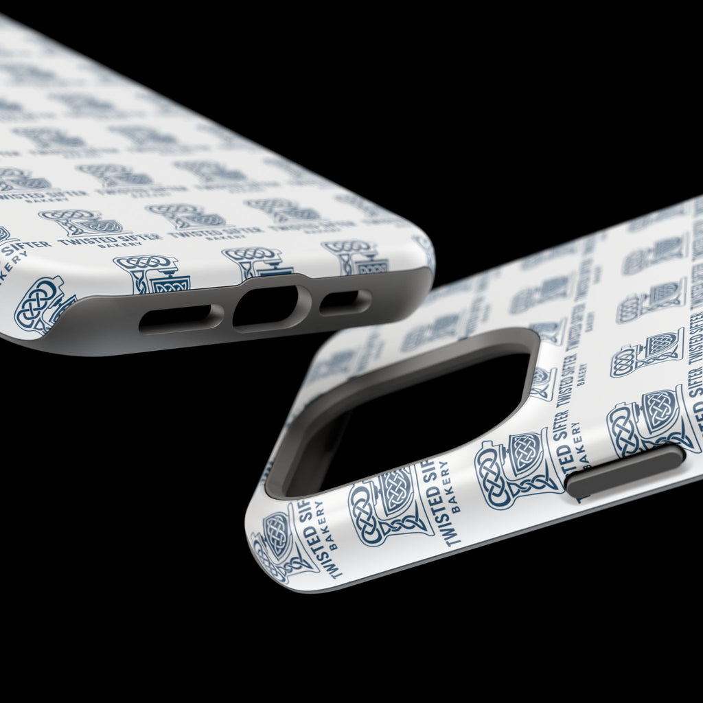 Magnetic Impact-Resistant Phone Case — Repeating Twisted Sifter Logo Pattern