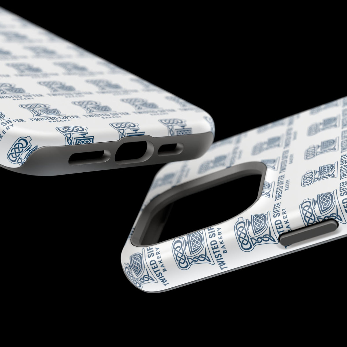 Magnetic Impact-Resistant Phone Case — Repeating Twisted Sifter Logo Pattern
