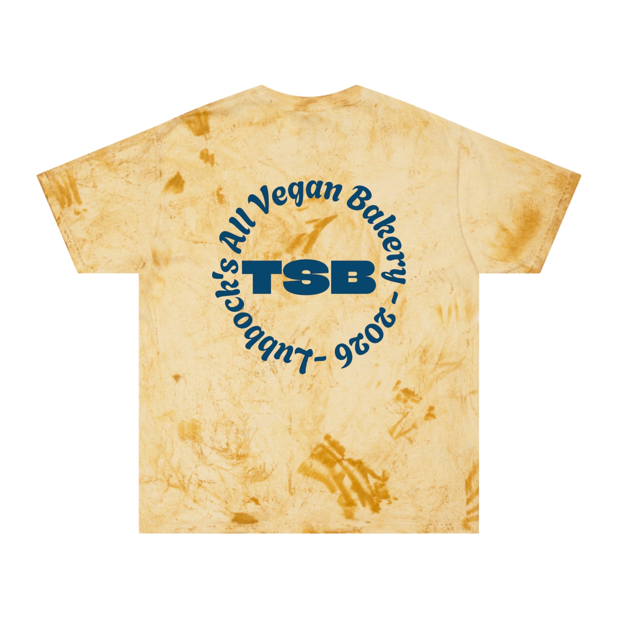 Tie-Dye T-Shirt — Twisted Sifter Bakery Logo, "TSB" Vegan Bakery Tee