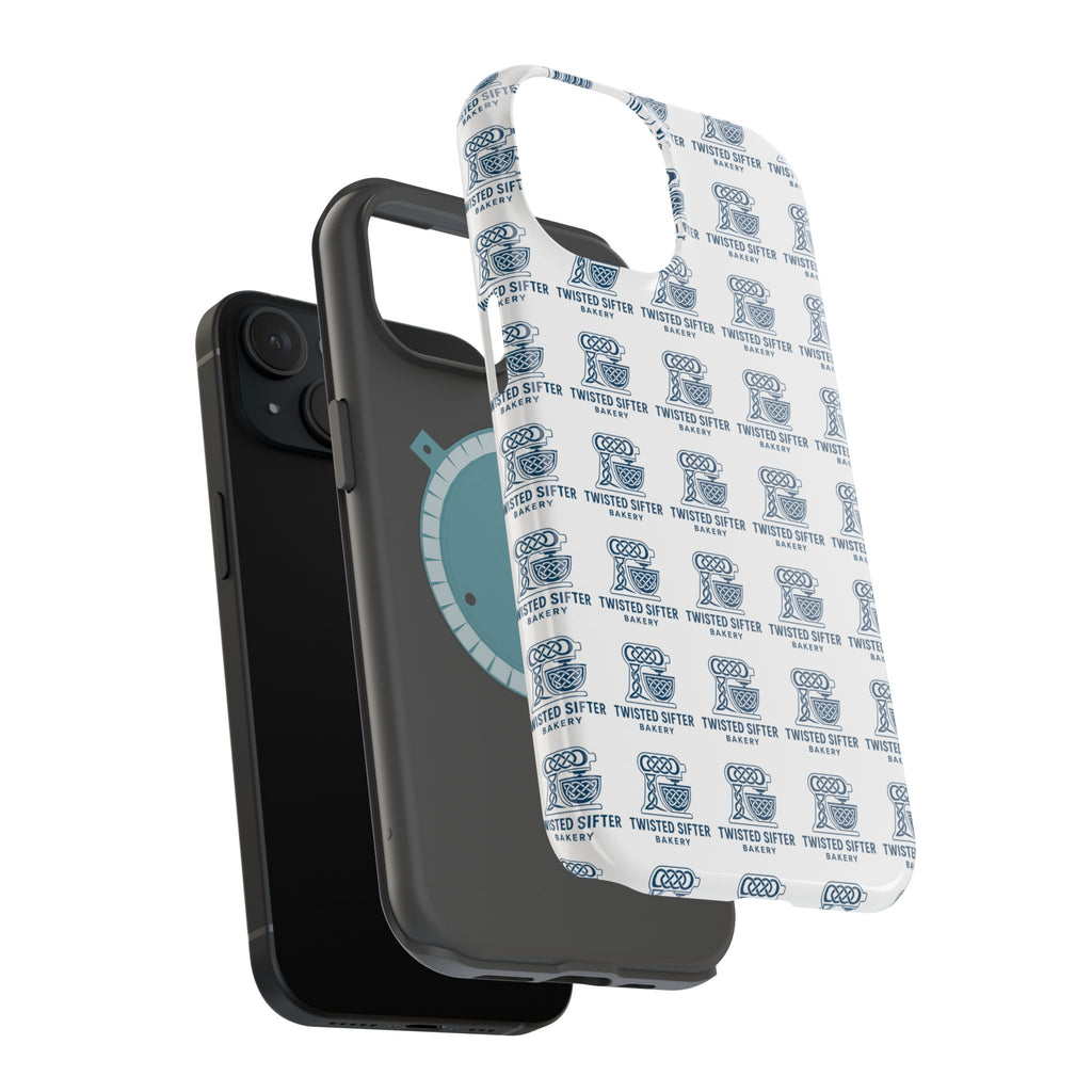 Magnetic Impact-Resistant Phone Case — Repeating Twisted Sifter Logo Pattern