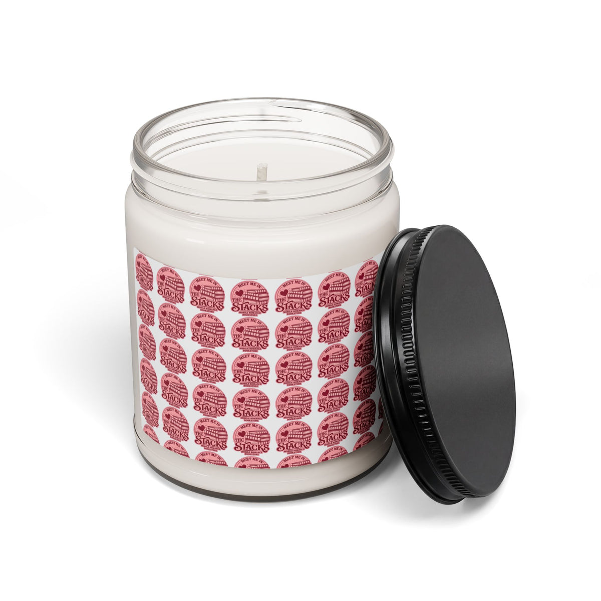 Scented Soy Candle – Pink Retro Pattern Jar