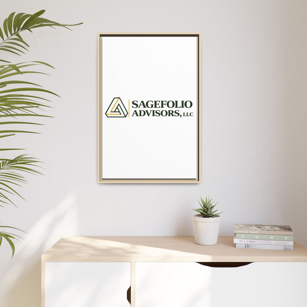 Framed Matte Canvas Wall Art — Sagefolio Advisors Logo