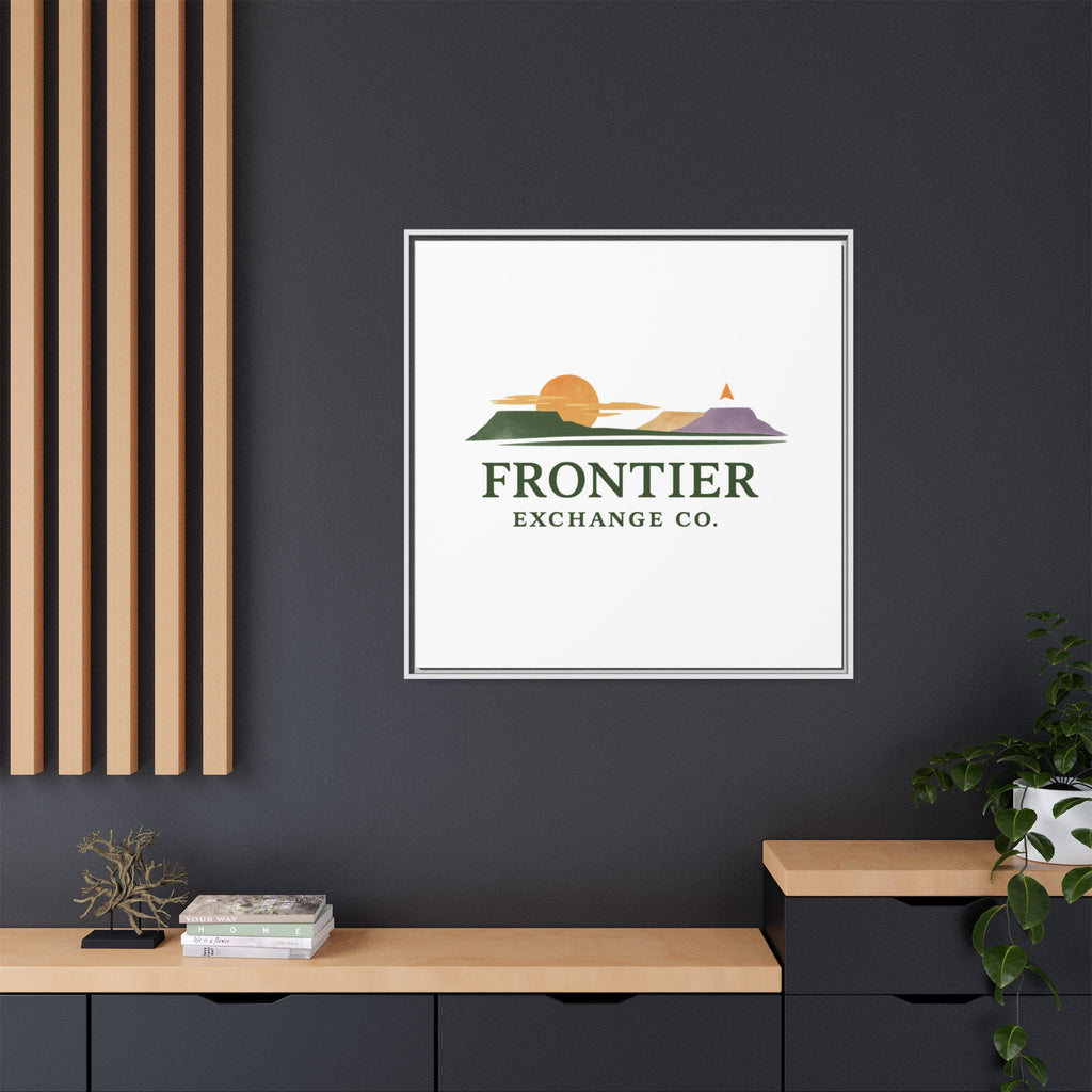 Framed Matte Canvas Print — Frontier Exchange Co. Logo