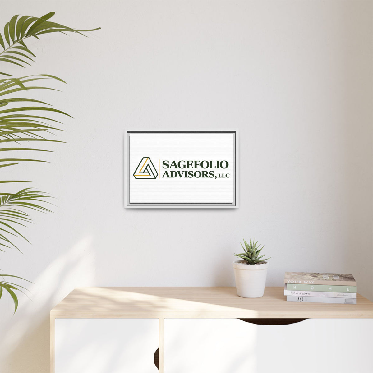Framed Matte Canvas Wall Art — Sagefolio Advisors Logo