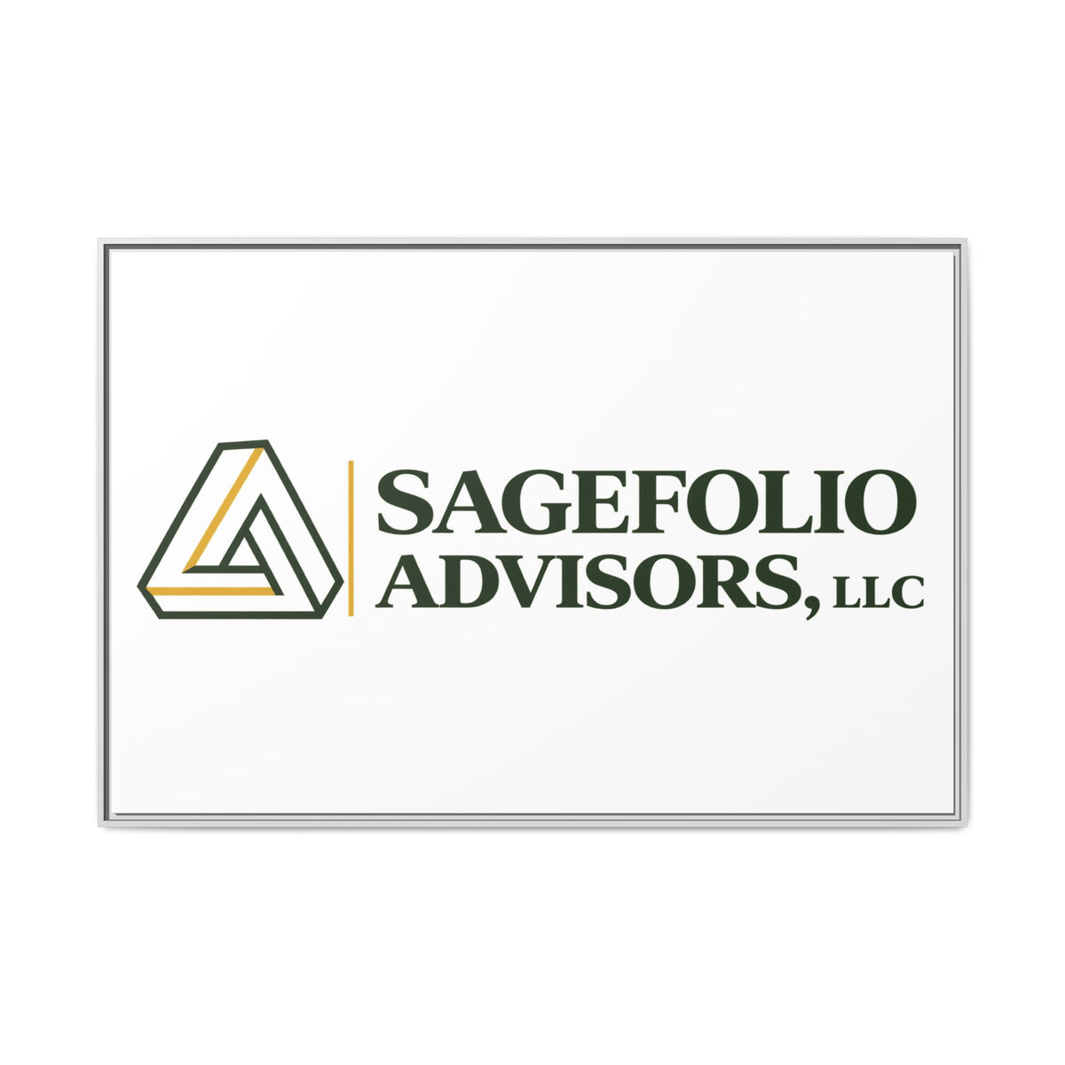 Framed Matte Canvas Wall Art — Sagefolio Advisors Logo