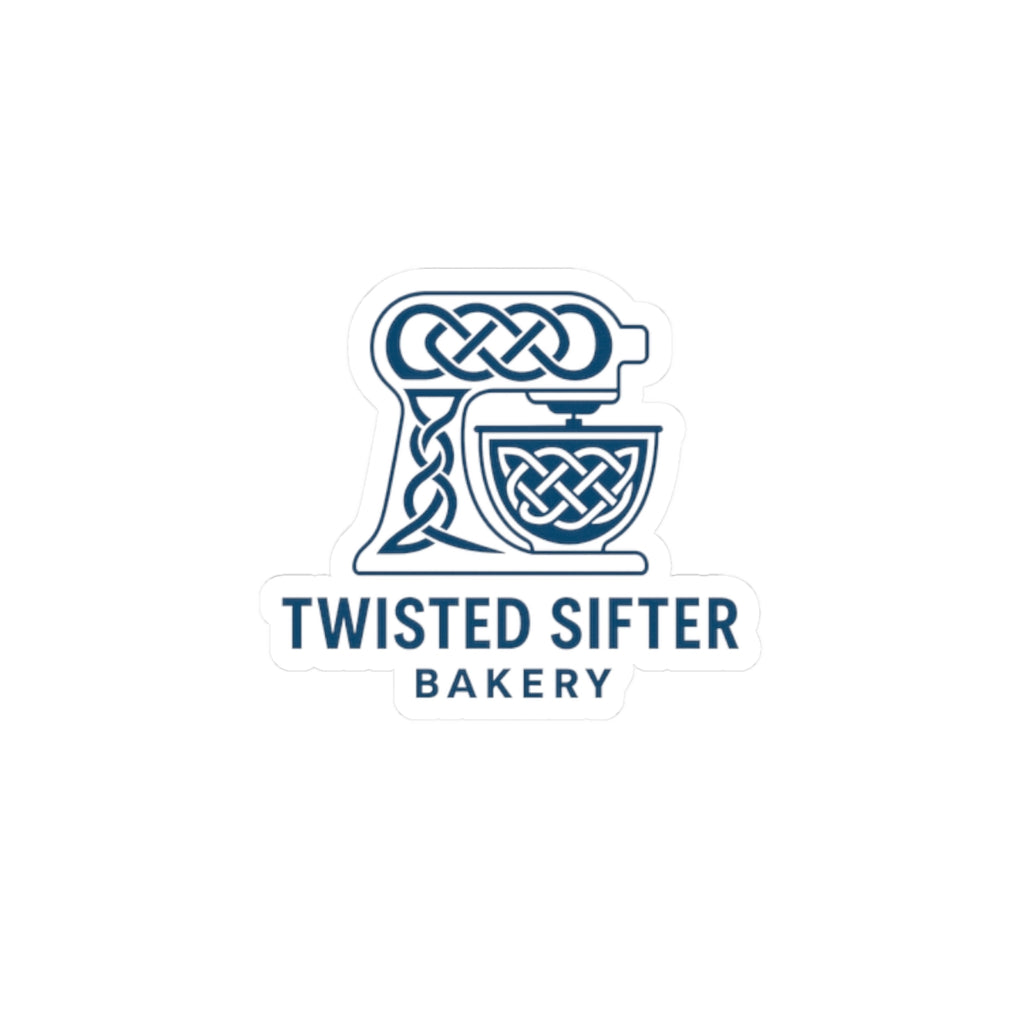 Twisted Sifter Bakery Logo Sticker — Celtic Mixer Kiss-Cut Sticker