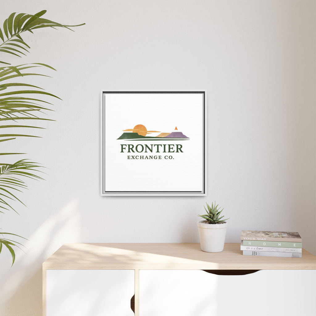 Framed Matte Canvas Print — Frontier Exchange Co. Logo