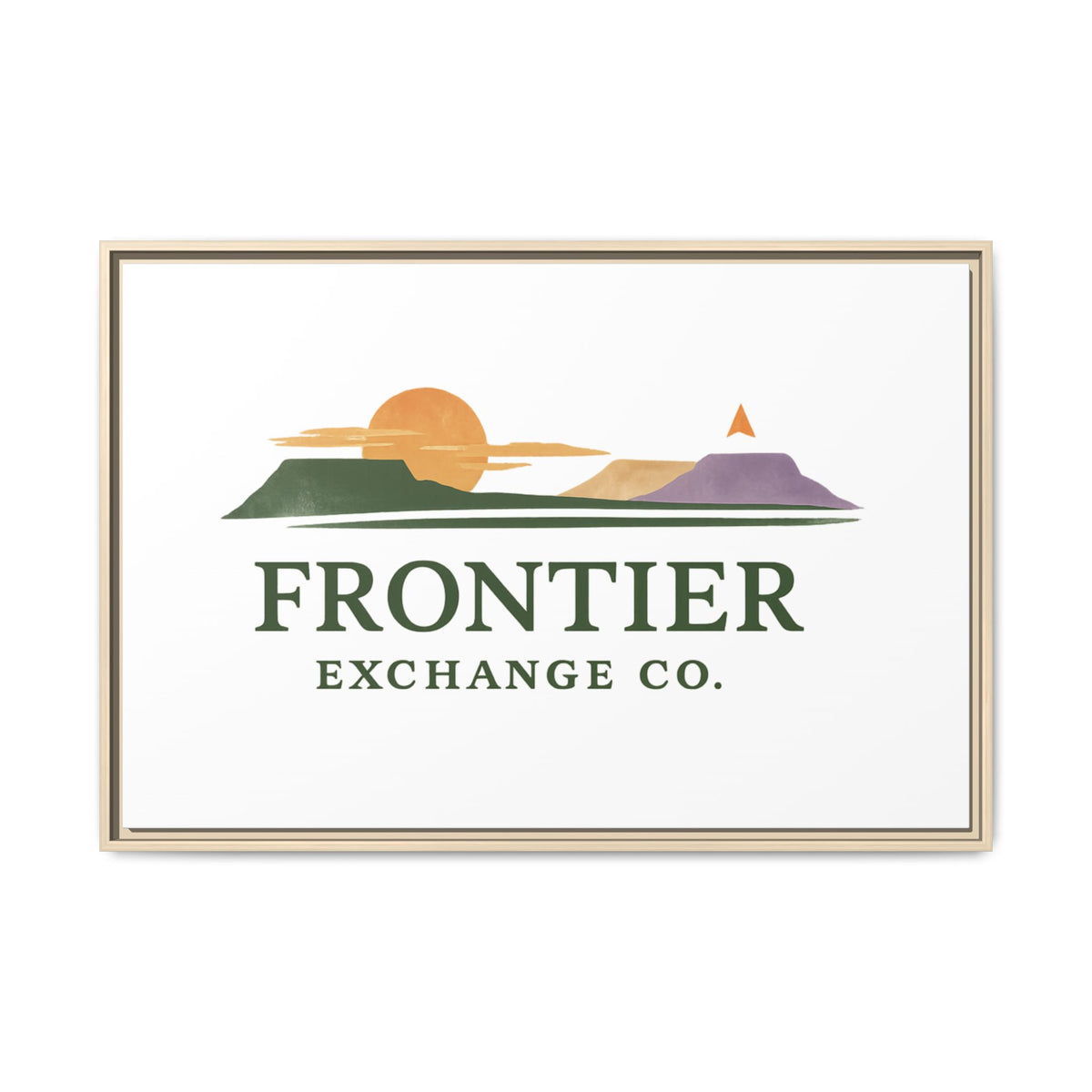 Framed Matte Canvas Print — Frontier Exchange Co. Logo