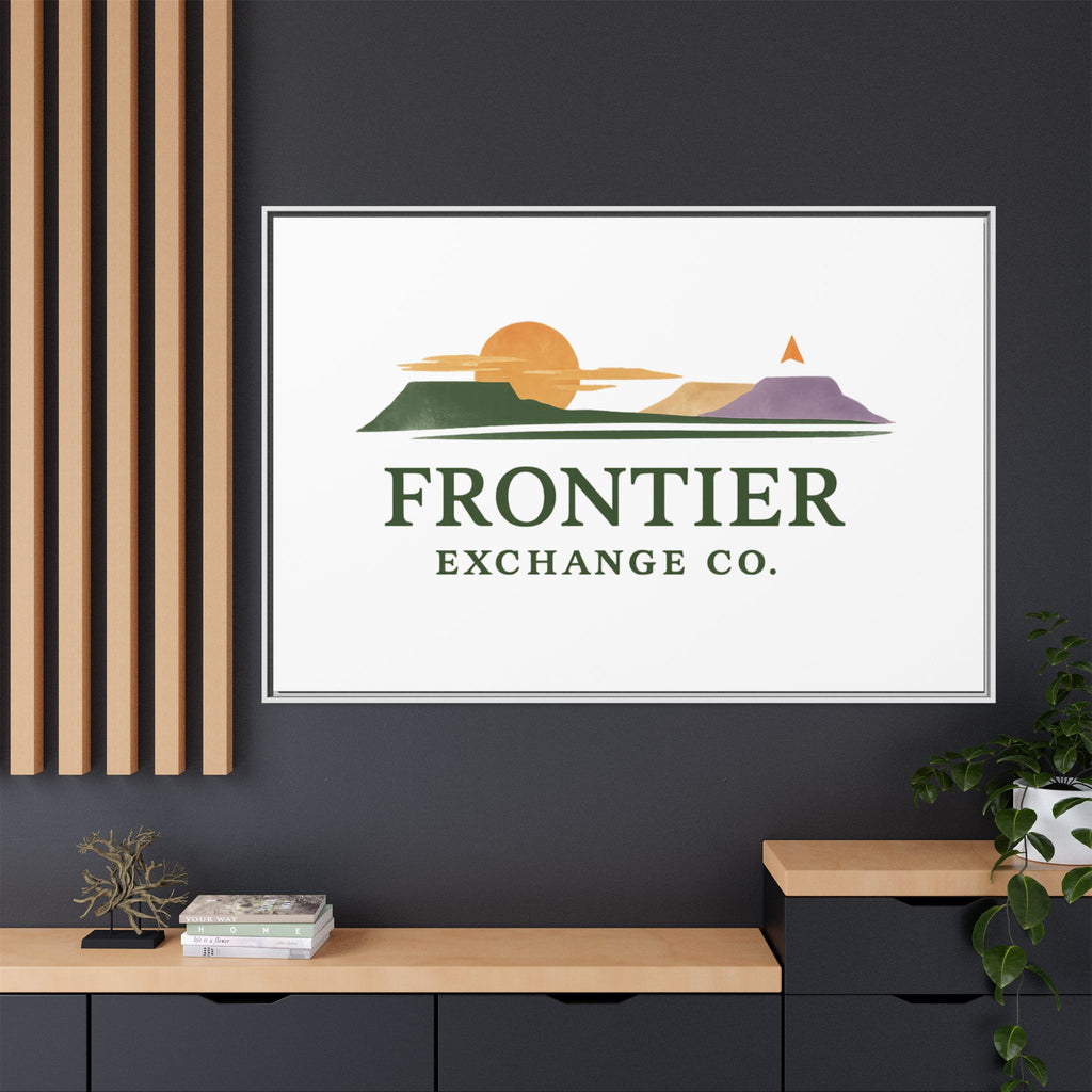 Framed Matte Canvas Print — Frontier Exchange Co. Logo
