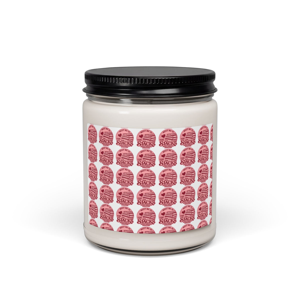 Scented Soy Candle – Pink Retro Pattern Jar