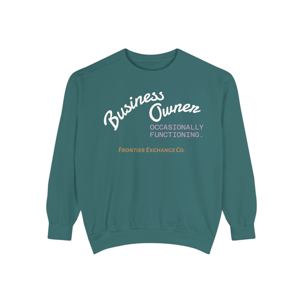Business Owner Sweatshirt — “Occasionally Functioning” Cozy Crewneck