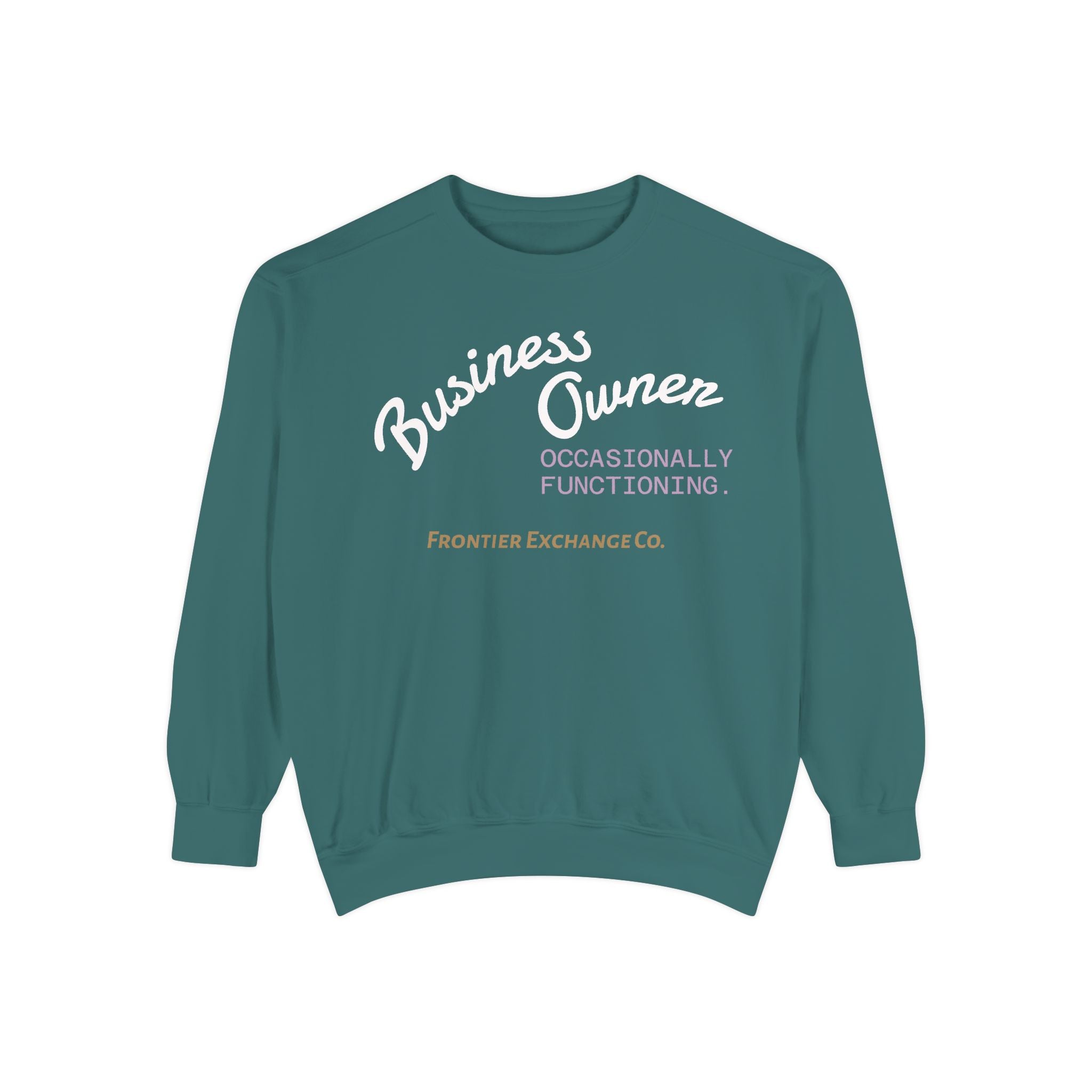 Business Owner Sweatshirt — “Occasionally Functioning” Cozy Crewneck