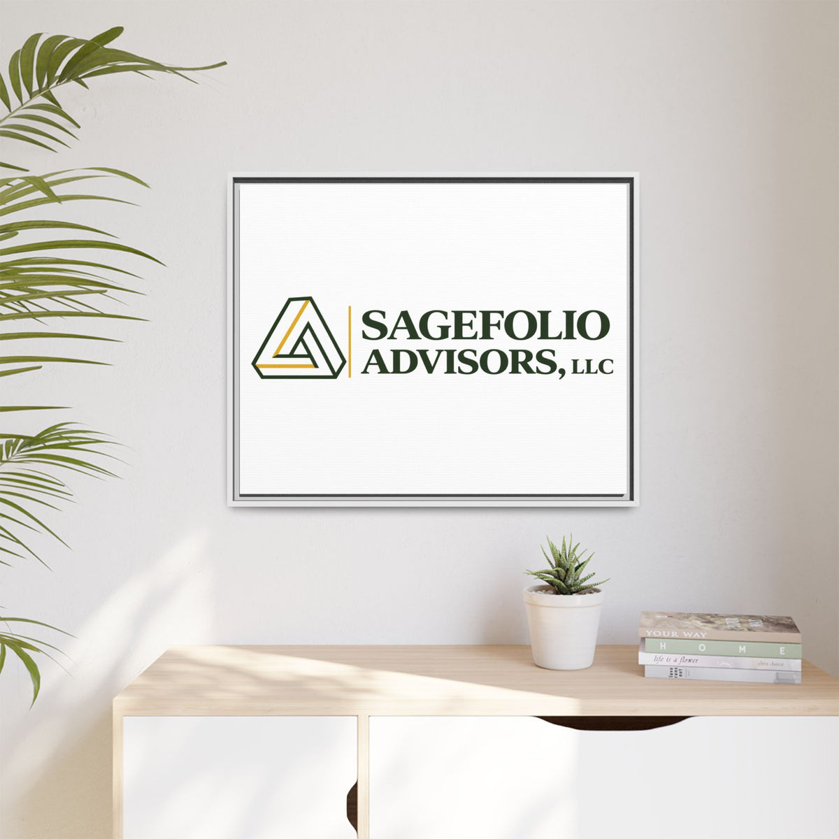 Framed Matte Canvas Wall Art — Sagefolio Advisors Logo