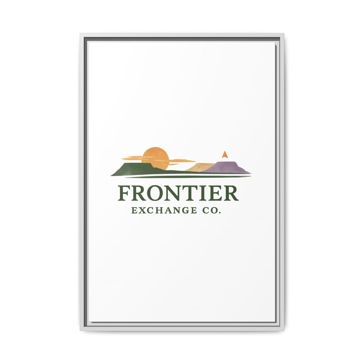 Framed Matte Canvas Print — Frontier Exchange Co. Logo
